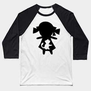 Monkey Girl - Black Baseball T-Shirt